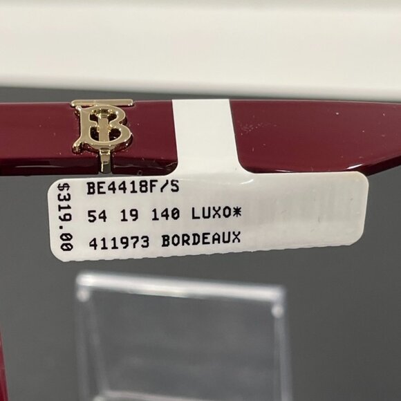 Burberry Sunglasses Bordeaux Red Cat Eye Frames with Brown Lenses (JB1332) - Picture 2 of 5